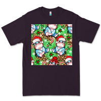 Plum Christmas cute hippo sitting Premium Tee - NancyCooperArtShop
