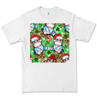 White Christmas cute hippo sitting Premium Tee - NancyCooperArtShop