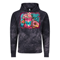 Cloud Black valentines day coffee cup and sweets Vintage Hoodie - OliviaCreatesArt