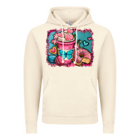 Vintage Artic valentines day coffee cup and sweets Vintage Hoodie - OliviaCreatesArt