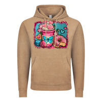 Vintage Coffee valentines day coffee cup and sweets Vintage Hoodie - OliviaCreatesArt