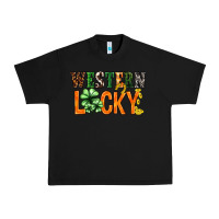 Black Western lucky with clover St. Patricks day Urban Heavy Tee - HowdyJamesFarm