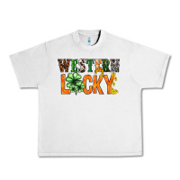Lunar Rock Western lucky with clover St. Patricks day Urban Heavy Tee - HowdyJamesFarm