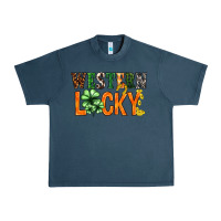 Midnight Navy Western lucky with clover St. Patricks day Urban Heavy Tee - HowdyJamesFarm