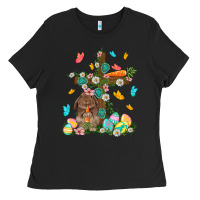 Western Rabbit With Cross Easter Day Ladies Tee | Teevron