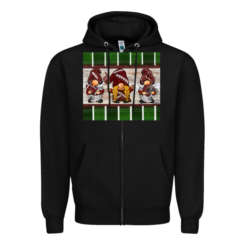 Football Gnomes Zipper Hoodie by BarkalooDesign | Teevron