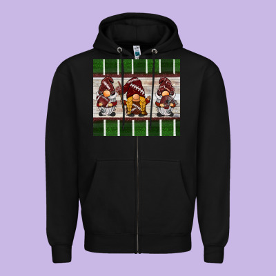 Football Gnomes Zipper Hoodie Designed By Barkaloodesign