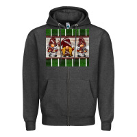 Charcoal Heather football gnomes Zipper Hoodie - BarkalooDesign