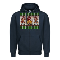 Navy football gnomes Zipper Hoodie - BarkalooDesign