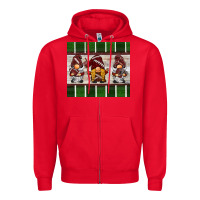 Red football gnomes Zipper Hoodie - BarkalooDesign