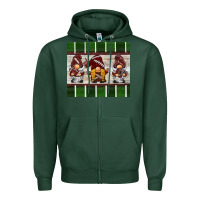 Sports Green football gnomes Zipper Hoodie - BarkalooDesign