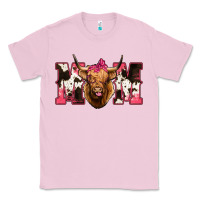 Bubblegum Pink Western Highland Cow mom Classic Tee - HowdyJamesFarm
