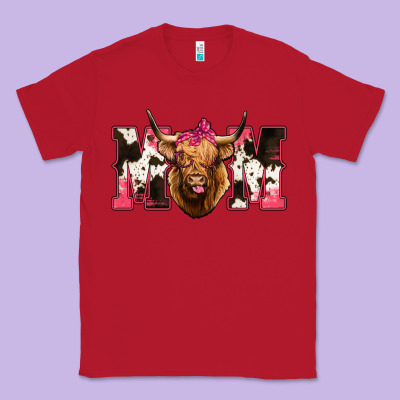 Western Highland Cow Mom Classic Tee Designed By Howdyjamesfarm