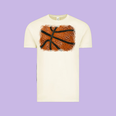 Basketball Leopard Glitter Background Vintage Tee Designed By Howdyjamesfarm