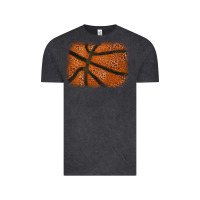 Vintage Black Basketball leopard glitter background Vintage Tee - HowdyJamesFarm