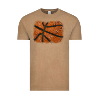 Vintage Coffee Basketball leopard glitter background Vintage Tee - HowdyJamesFarm