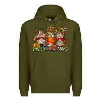 Army Green Hallothanksmas Gnome Coffee Cups Premium Hoodie - CowhideDigitalArt