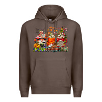 Coffee Hallothanksmas Gnome Coffee Cups Premium Hoodie - CowhideDigitalArt