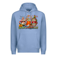 Colony Blue Hallothanksmas Gnome Coffee Cups Premium Hoodie - CowhideDigitalArt