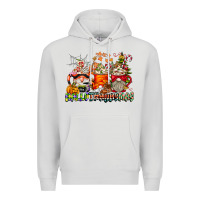 Dove Grey Hallothanksmas Gnome Coffee Cups Premium Hoodie - CowhideDigitalArt