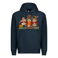 Navy Hallothanksmas Gnome Coffee Cups Premium Hoodie - CowhideDigitalArt