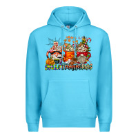 Ocean Blue Hallothanksmas Gnome Coffee Cups Premium Hoodie - CowhideDigitalArt