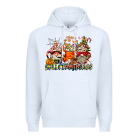 White Hallothanksmas Gnome Coffee Cups Premium Hoodie - CowhideDigitalArt