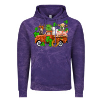 Cloud Purple St. Patrick's farm animals and truck Vintage Hoodie - OliviaCreatesArt