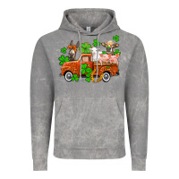 Cloud Rock St. Patrick's farm animals and truck Vintage Hoodie - OliviaCreatesArt