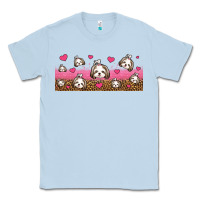 Dusty Blue shih tzu dogs libbey glass Classic Tee - Jasminsmagicworld