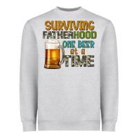 Heather Grey surviving fatherhood one beer at a  time Heavyweight Sweatshirt - Artiststas