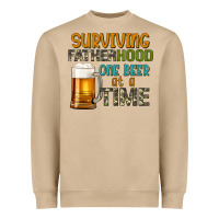Mushroom surviving fatherhood one beer at a  time Heavyweight Sweatshirt - Artiststas
