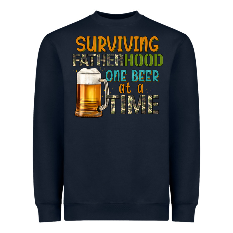 Surviving Fatherhood One Beer At A  Time Heavyweight Sweatshirt by Artiststas | Teevron