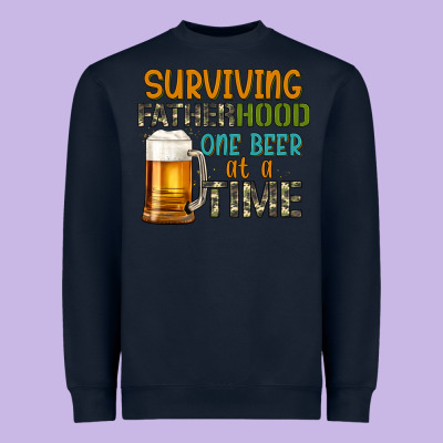 Surviving Fatherhood One Beer At A  Time Heavyweight Sweatshirt Designed By Artiststas