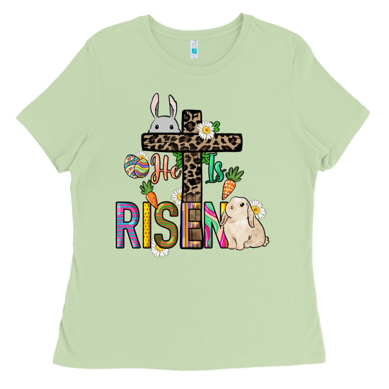 He Is Risen Easter Day Ladies Tee by HowdyJamesFarm | Teevron