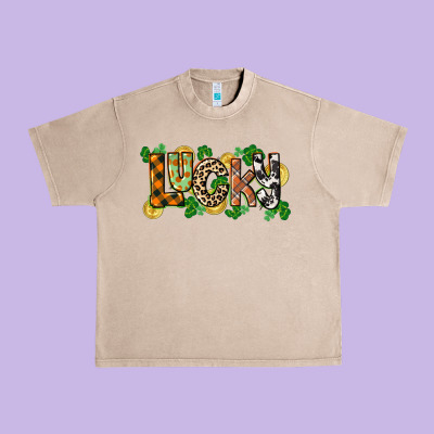 Western Lucky St. Patrick's Day Urban Heavy Tee Designed By Cowgirlartshop