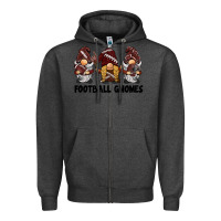 Charcoal Heather football gnomes Zipper Hoodie - BarkalooDesign