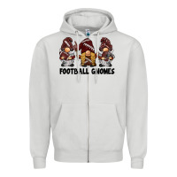 Dove Grey football gnomes Zipper Hoodie - BarkalooDesign