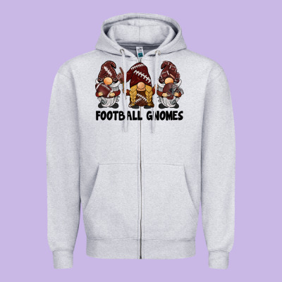 Football Gnomes Zipper Hoodie Designed By Barkaloodesign