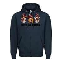 Navy football gnomes Zipper Hoodie - BarkalooDesign