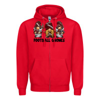Red football gnomes Zipper Hoodie - BarkalooDesign