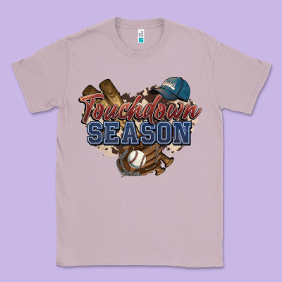 Touchdown Season Baseball Classic Tee Designed By Howdyjamesfarm