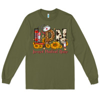 Army Green Western Lpn Licensed Practical Nurse Long Sleeve Tee - FaDigitalArtStudio