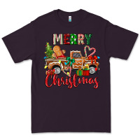 Plum merry christmas gingerbread truck Premium Tee - texasbilliewilder