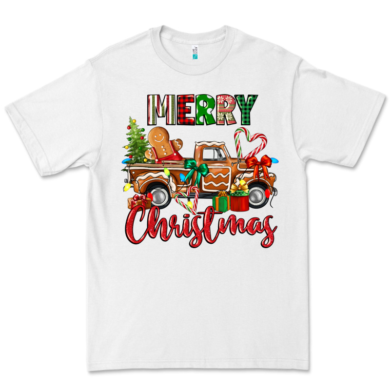 Merry Christmas Gingerbread Truck Premium Tee by texasbilliewilder | Teevron