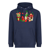 Navy strawberry coffee cups Heavyweight Hoodie - AdoDesignShop