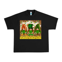Black St. Patrick's Day gnomies with leopard tumbler Urban Heavy Tee - HowdyJamesFarm