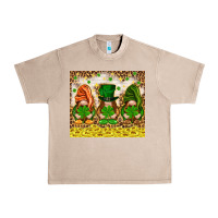 French Oak St. Patrick's Day gnomies with leopard tumbler Urban Heavy Tee - HowdyJamesFarm