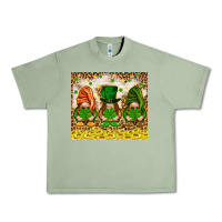 Oil Green St. Patrick's Day gnomies with leopard tumbler Urban Heavy Tee - HowdyJamesFarm