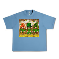 Pebble Blue St. Patrick's Day gnomies with leopard tumbler Urban Heavy Tee - HowdyJamesFarm